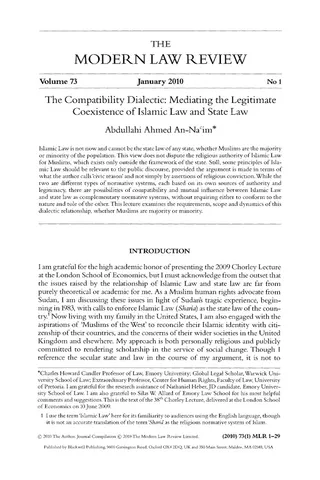The Compatibility Dialectic: Mediating the Legitimate Coexistence of Islamic Law and State Law 封面