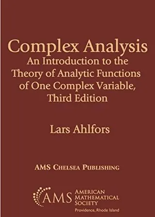 Complex Analysis: An Introduction to the Theory of Analytic Functions of One Complex Variable 封面