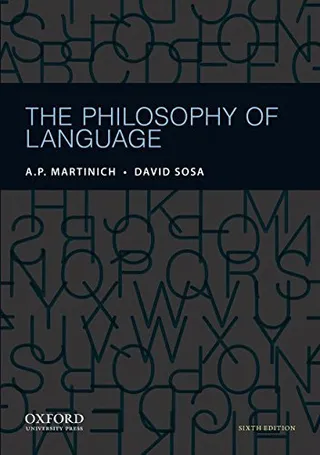 The Philosophy of Language 封面