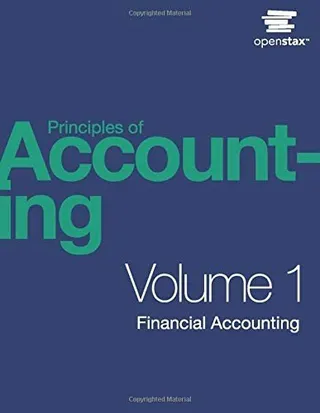 Principles of Accounting, Volume 1: Financial Accounting 封面