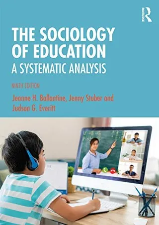 The Sociology of Education: A Systematic Analysis 封面