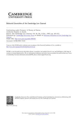 Contracting Under Pressure: A Theory of Duress 封面