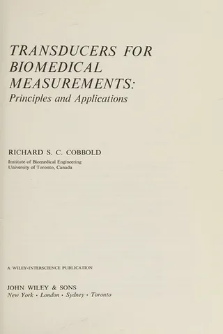 Transducers for Biomedical Measurements: Principles and Applications 封面